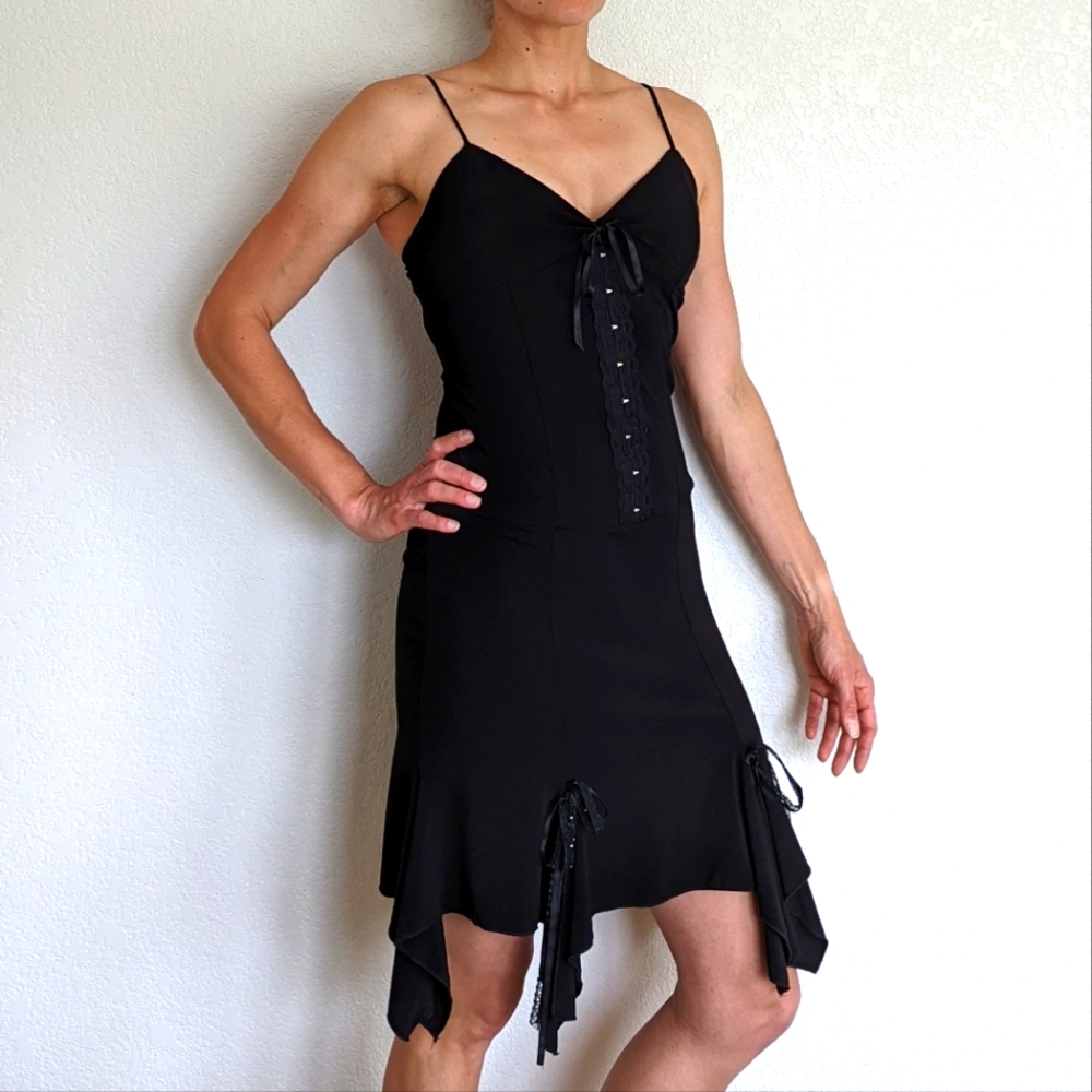 Taboo Asymmetric Hem Sling Dress